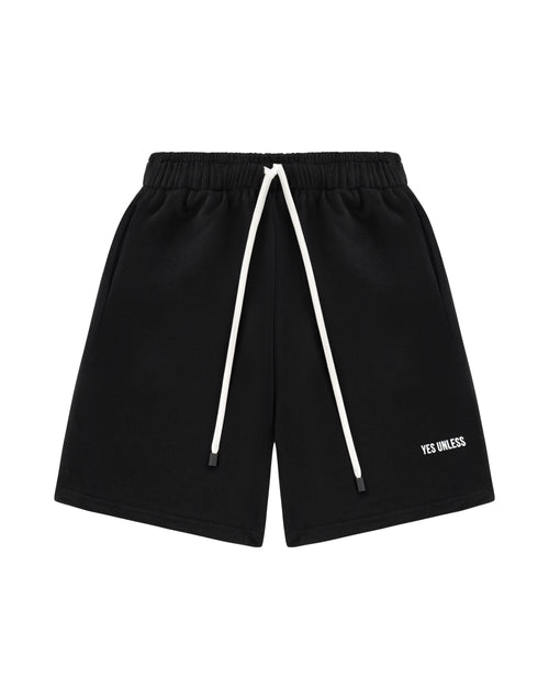 Boxy Fit Shorts - Jet Black (Unisex)