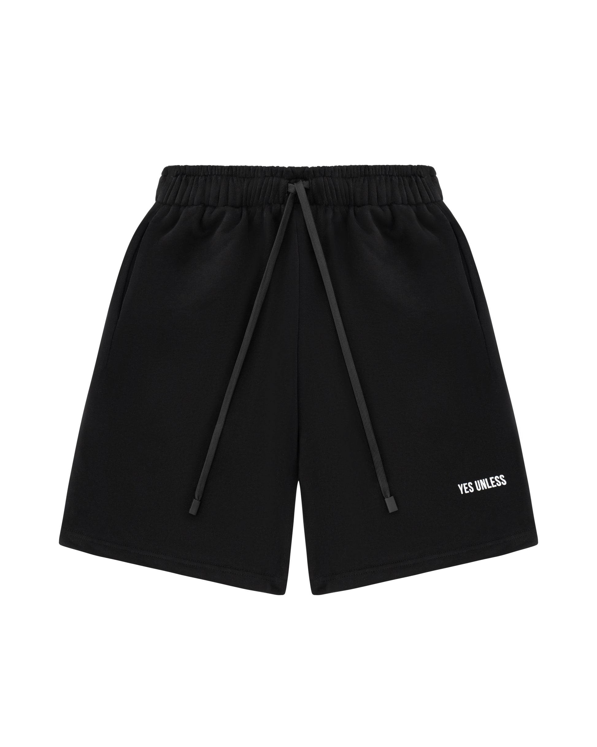Boxy Fit Shorts - Jet Black (Unisex)