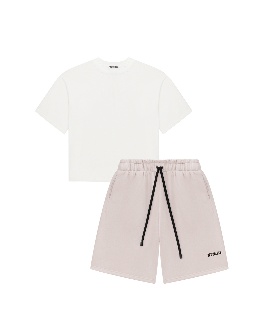 Сет футболка (молочно-біла) та шорти (антично-білі)
