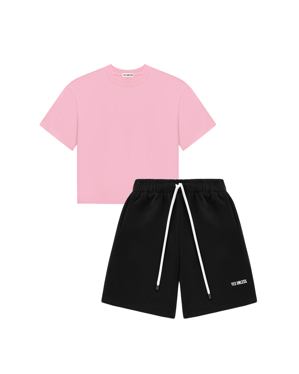 Сет футболка (кварцово-рожева) та шорти (чорні)
