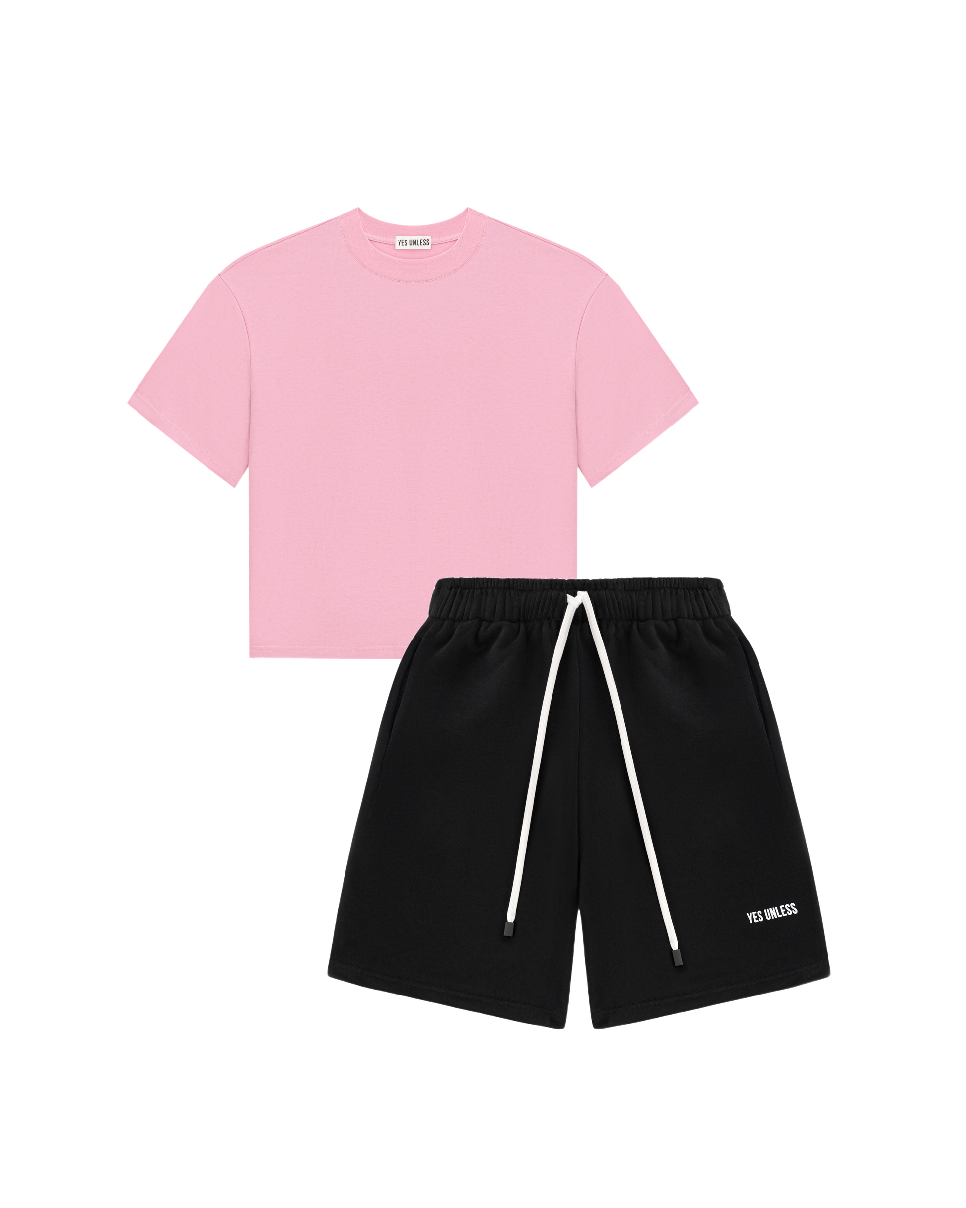 Сет футболка (кварцово-рожева) та шорти (чорні)