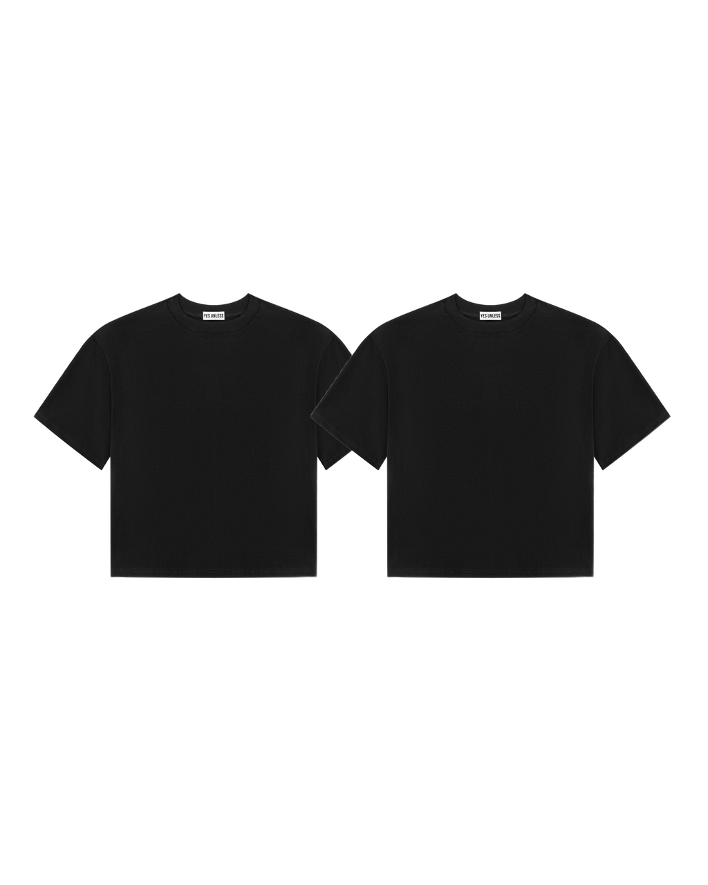 2 футболки boxy-силуету - чорна (унісекс)