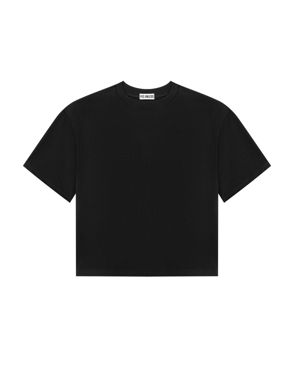 Boxy Oversized T-Shirt - Jet Black (Unisex)