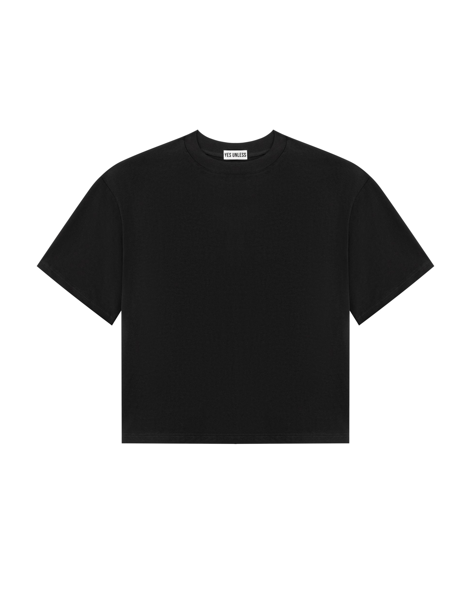 Boxy Oversized T-Shirt - Jet Black (Unisex)