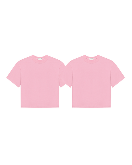 2 футболки boxy-силуету - кварцово-рожева (унісекс)