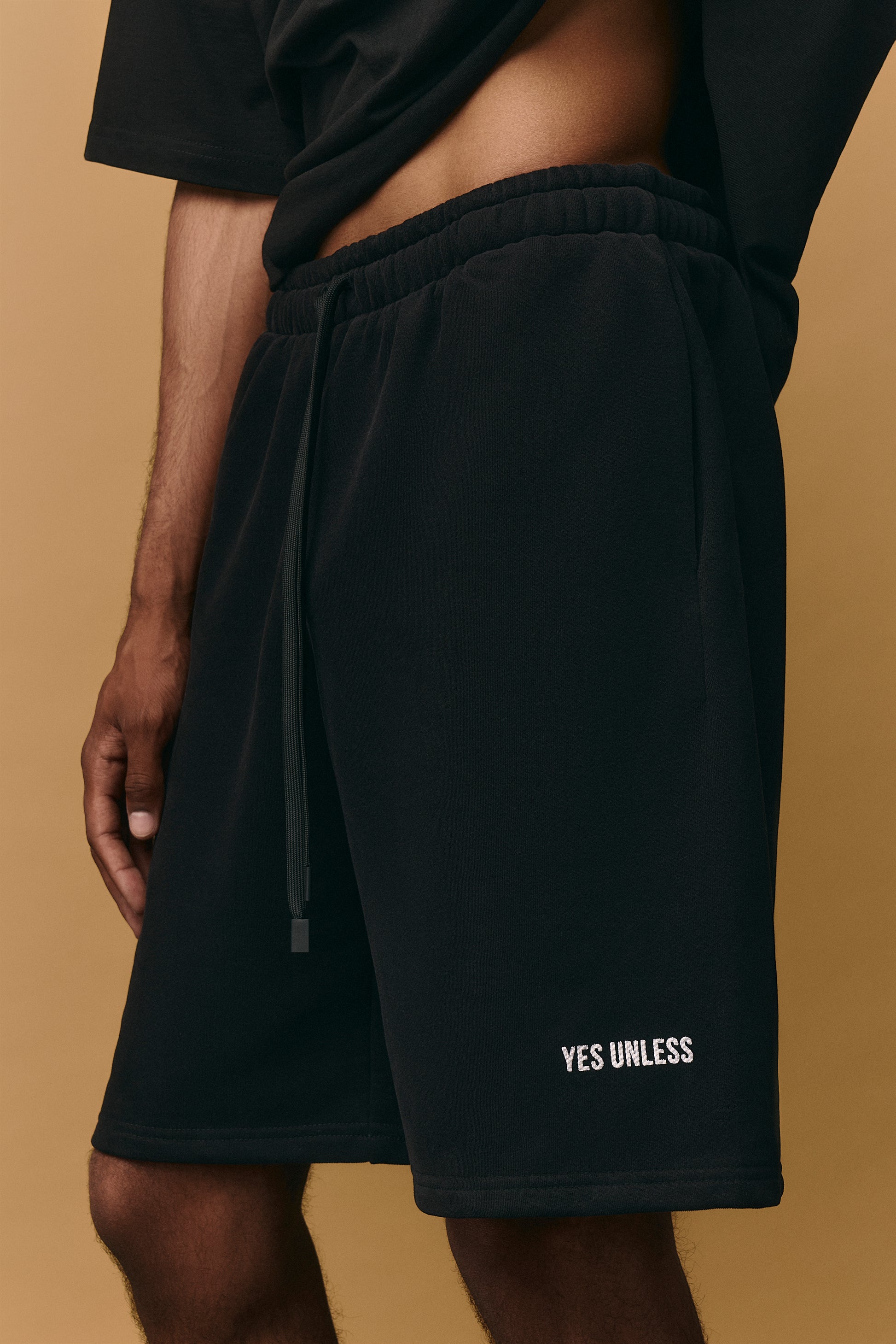 Boxy Fit Shorts - Jet Black (Unisex)