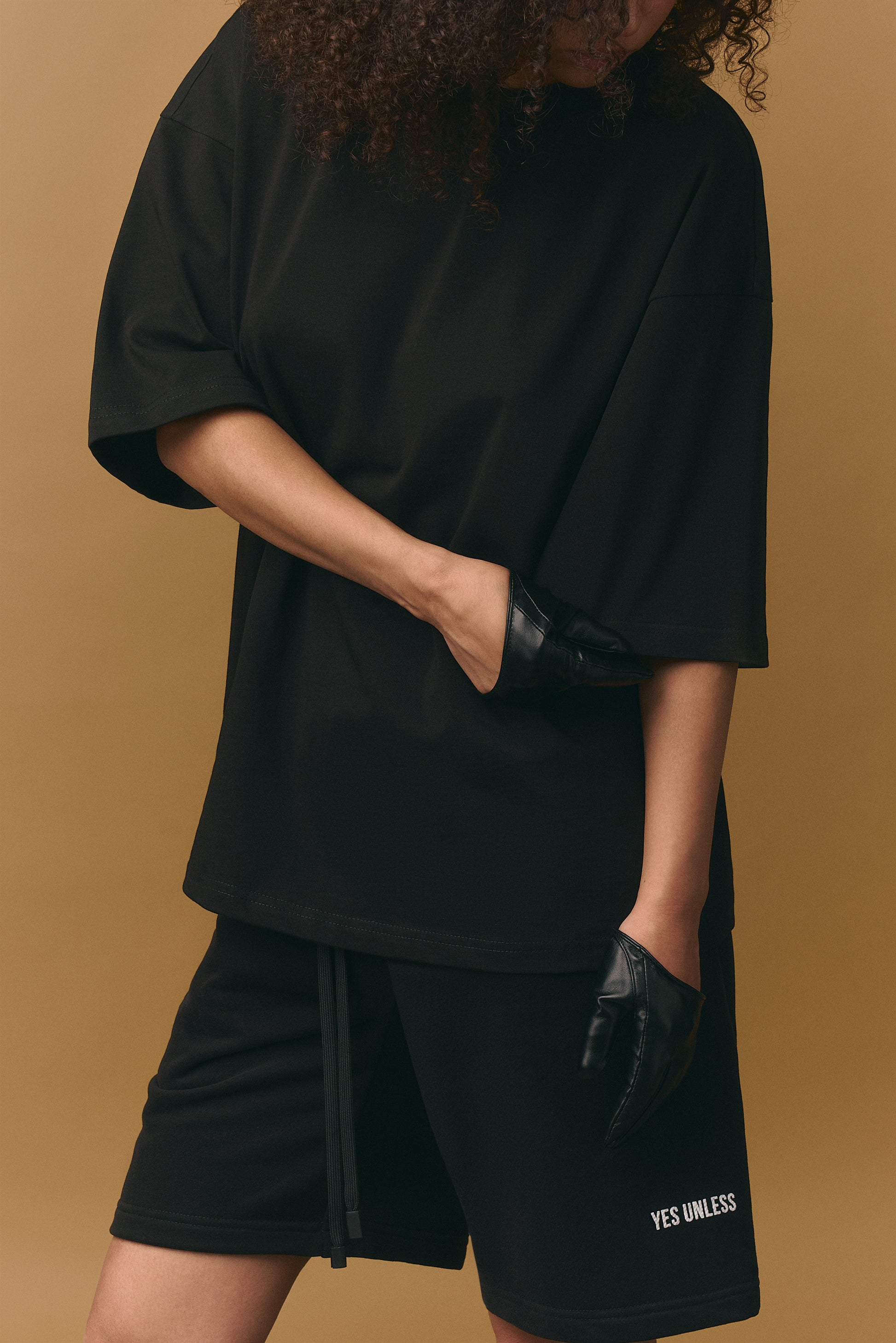 Boxy Oversized T-Shirt - Jet Black (Unisex)
