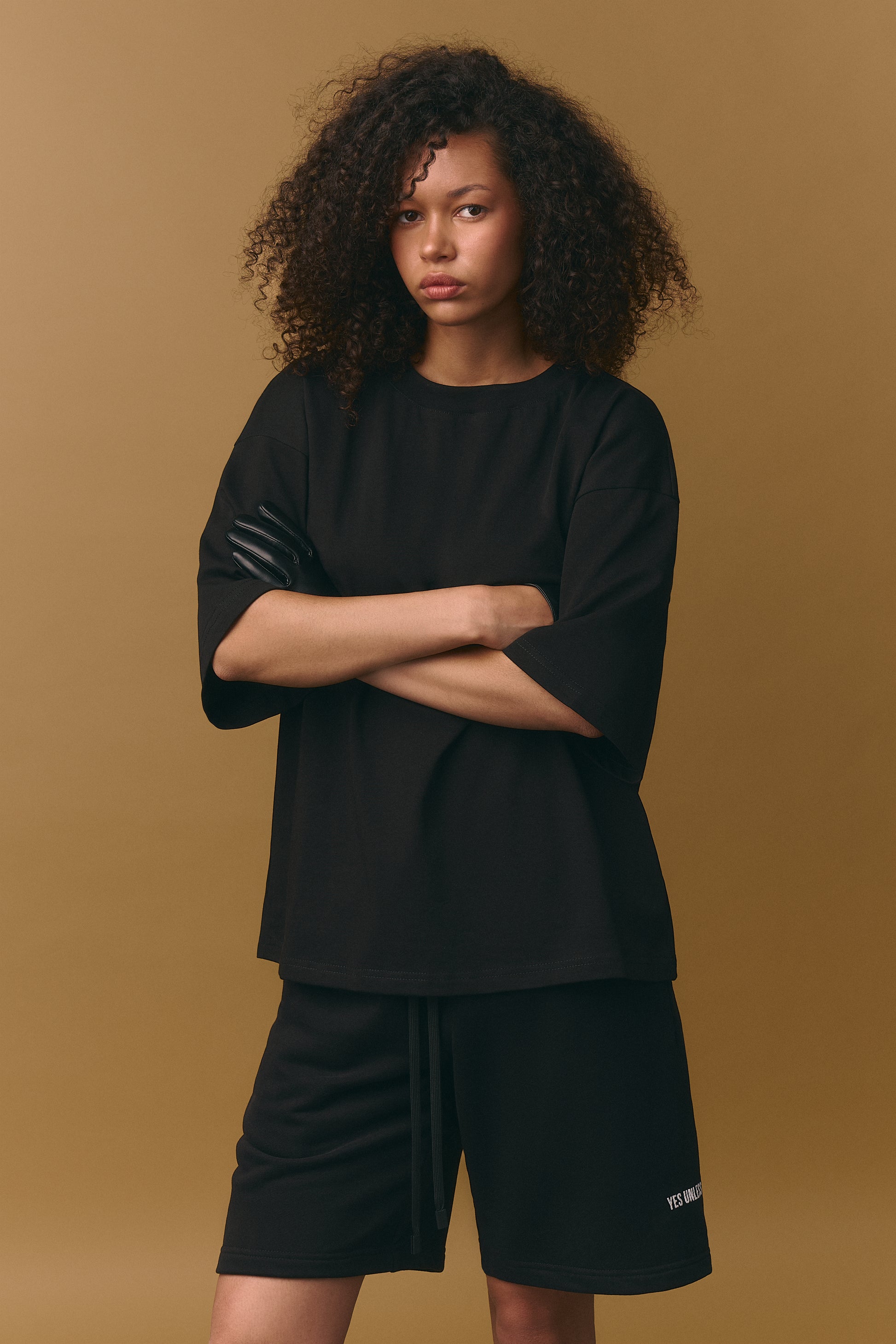 Boxy Oversized T-Shirt - Jet Black (Unisex)