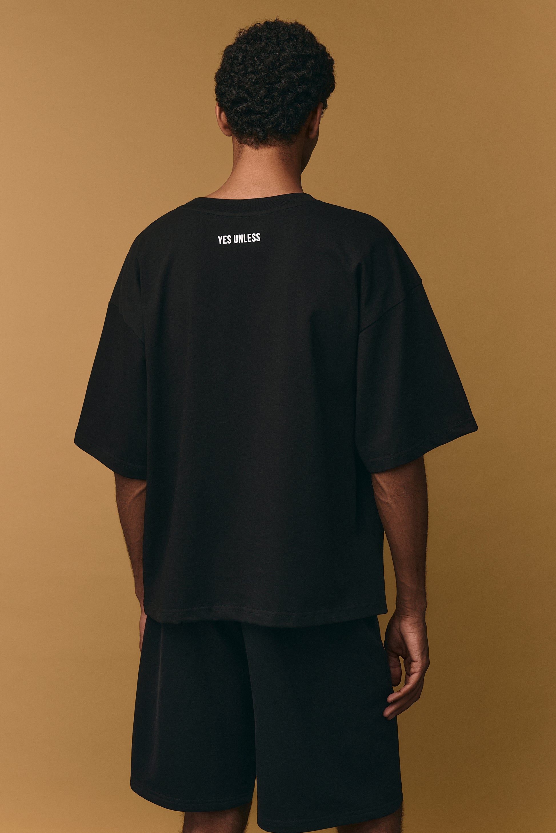 Boxy Oversized T-Shirt - Jet Black (Unisex)